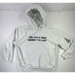 Adidas x Alexander Wang Hoodie White Mens M NYC Patch Sweatshirt